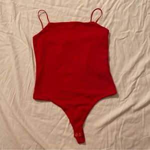 Banana Republic Red Square Neck Bodysuit